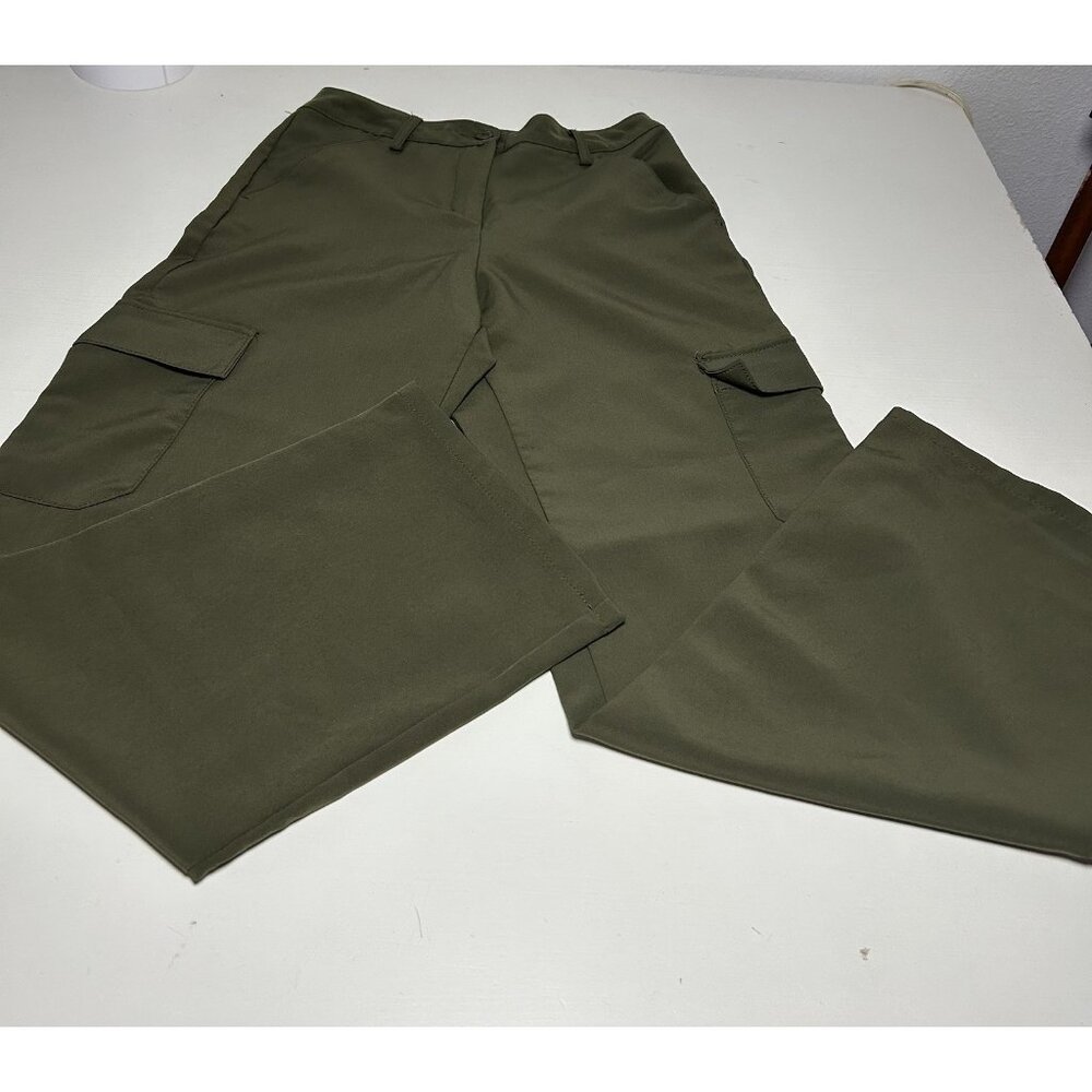 Hunter & Brown Cargo Pants Green Cargo Pockets Size S Hipster Boho Casual